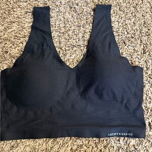 Lucky Brand Black V-Neck Bralette